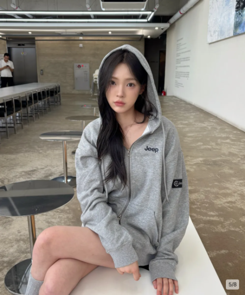 Purchase 2WAY Oversized Small Jeep Hoodie Zip-Up JR5TZU051MG