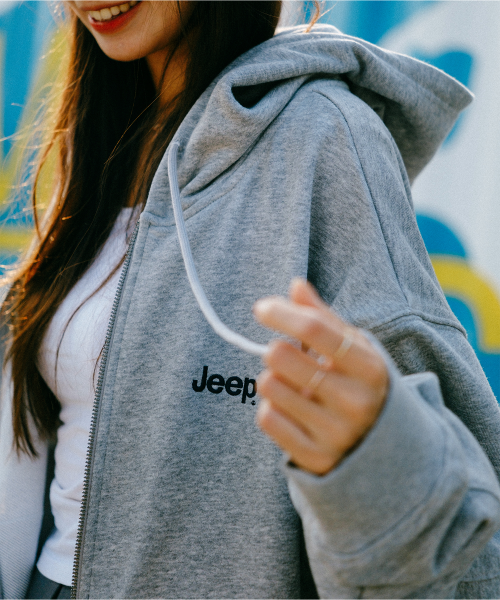 Sizing 2WAY Oversized Small Jeep Hoodie Zip-Up JR5TZU051MG