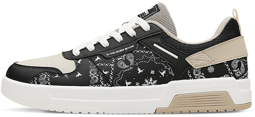 361° 極光 Q彈科技 腰果花圖樣 軟底時尚百搭 防滑耐磨 低筒 板鞋 黑米 Buy 361° 極光 Q彈科技 腰果花圖樣 軟底時尚百搭 防滑耐磨 低筒 板鞋 黑米