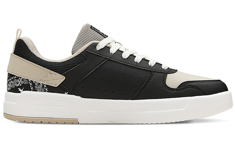 Order 361° 極光 Q彈科技 腰果花圖樣 軟底時尚百搭 防滑耐磨 低筒 板鞋 黑米