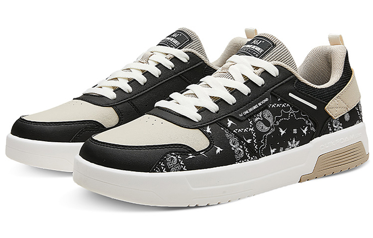 Lookbook 361° 極光 Q彈科技 腰果花圖樣 軟底時尚百搭 防滑耐磨 低筒 板鞋 黑米