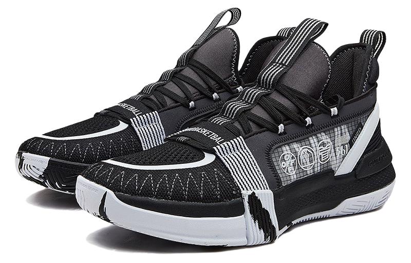 Shop 361° Bola Keranjang Rendah 'Hitam Putih' 572121111-2