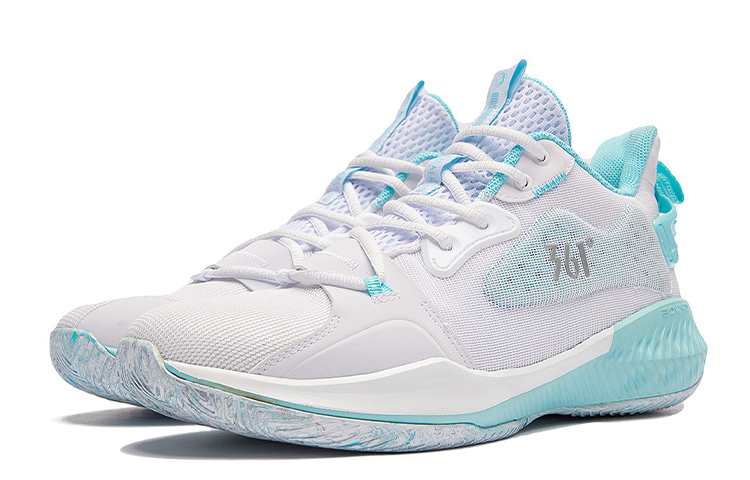 Order 361°バスケットミッドトップ 白/青 (361°バスケMT 白/青) 672031103-6