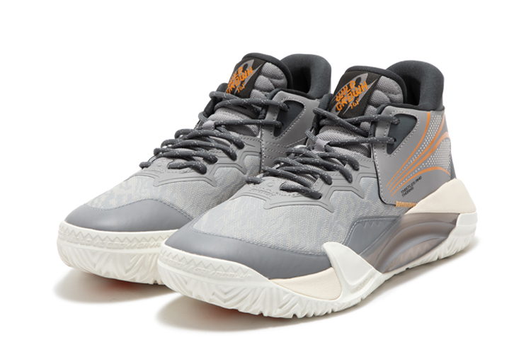 Lookbook 361° Basketbalschoenen Mid ''Zink IJzergrijs/Geparfumeerd Oranje'' 672341108-4