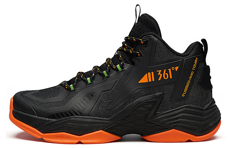 361° Basketball Shoes 'Black Orange' 672031113-3