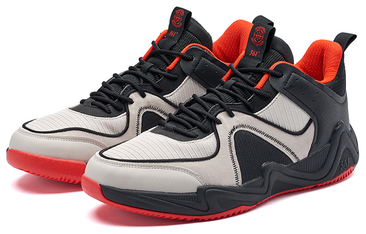 Lookbook 361°バスケシューズ 黒赤 672211111-2