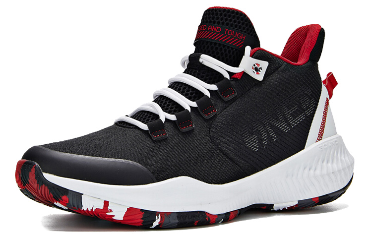 Order 361° 時尚網面透氣 中幫運動休閒鞋 黑紅