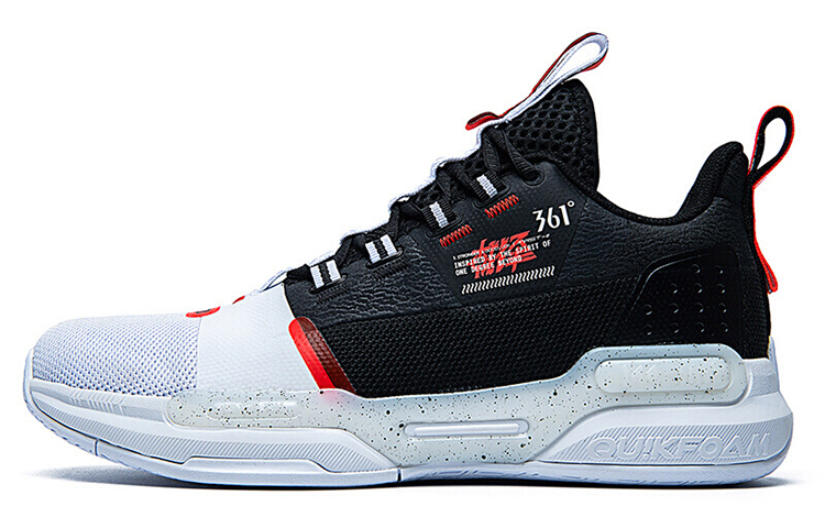 361° Bounce Tech Mid-Cut Basketball Shoes 'White Black' 672111108-3