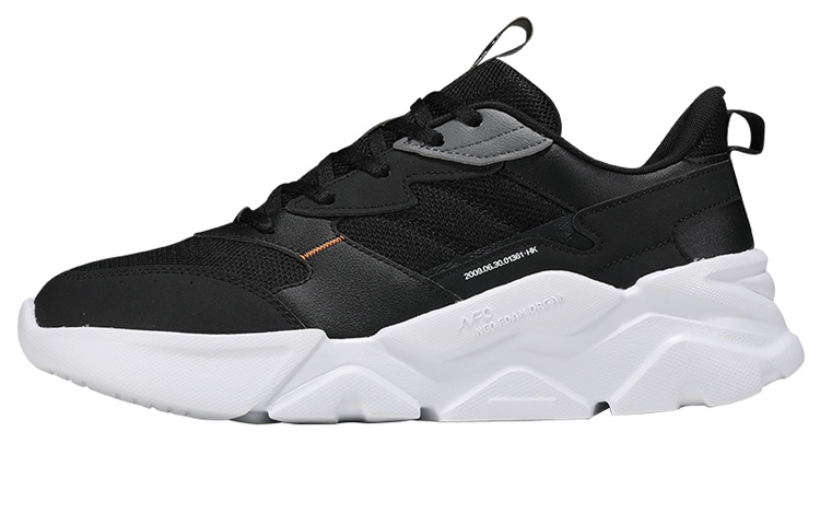 361° Breathable Casual Leather 'Black Orange' 672146728-4