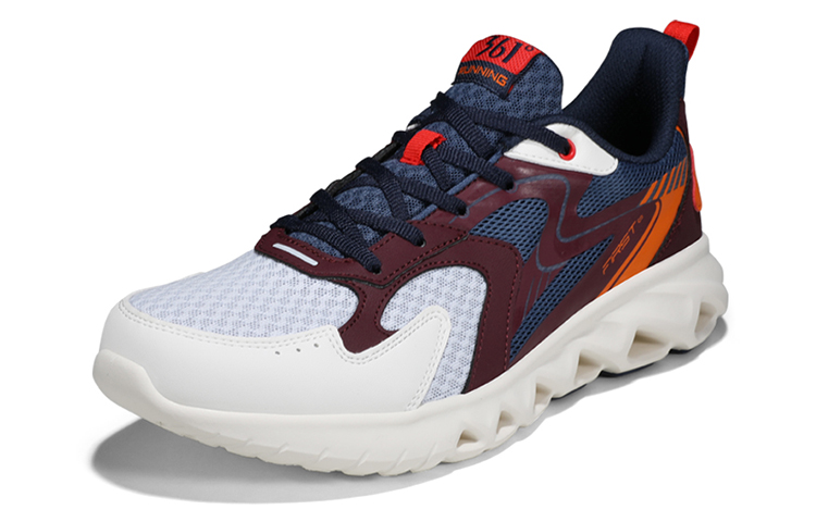 Order 361° 網面 透氣減震 低幫 跑步鞋 男款 白藍紅