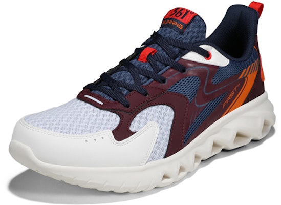 361° Breathable Mesh Cushioned Low-Top Running Shoe 'White Blue Red' 672012210F-10 Order 361° Breathable Mesh Cushioned Low-Top Running Shoe 'White Blue Red' 672012210F-10