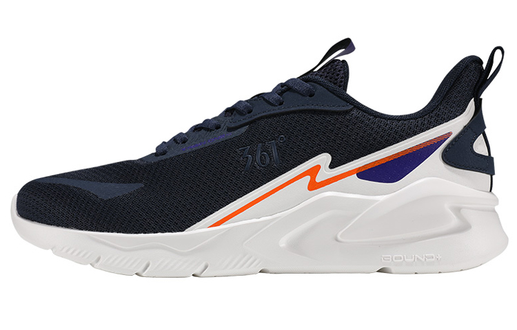 361° Breathable Mesh Low-Top Running Sneaker 'Black White' 672112221-2