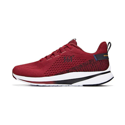361° Breathable Mesh Running Shoe 'Black Cherry'