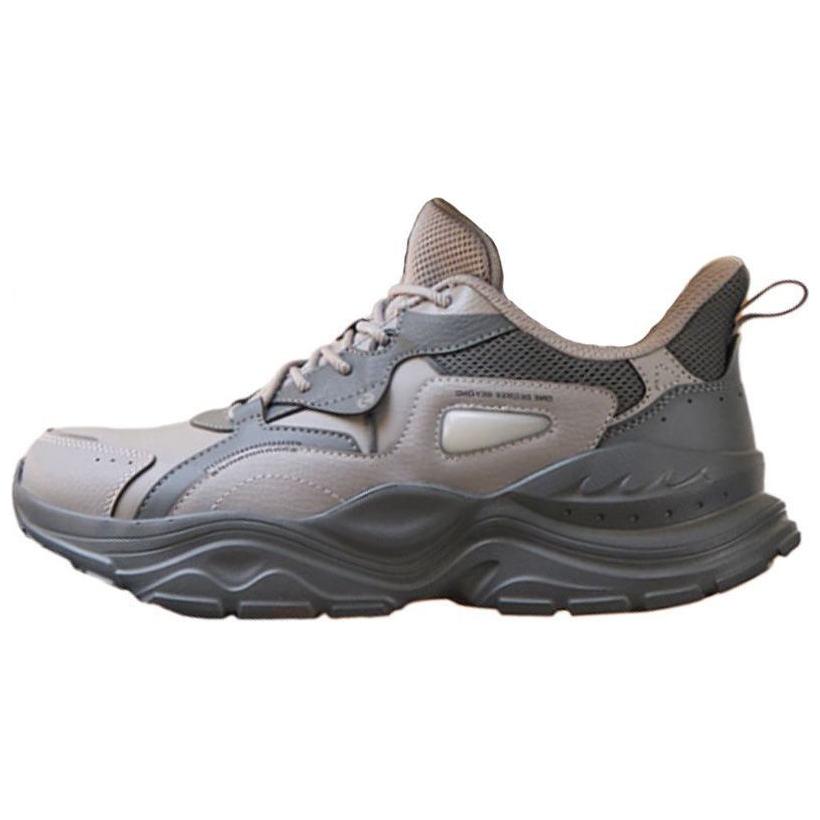 361° Cambrian 'Grey Leather Low-Top Leisure'