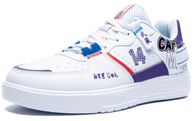 361° Captain Tsubasa Retro Freizeit-Sneaker ''Weiß Lila'' 672036627-2 Lookbook 361° Captain Tsubasa Retro Freizeit-Sneaker ''Weiß Lila'' 672036627-2