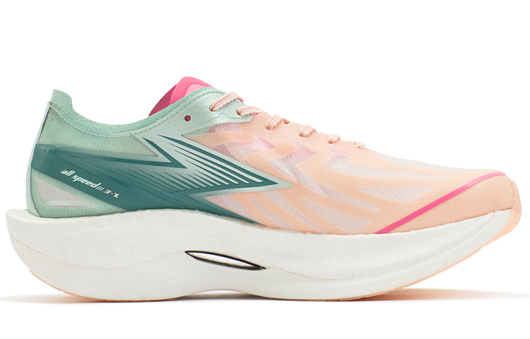 Order 361° 飛燃2 甜蜜蜜 Q彈科技 碳板 跑步鞋 男款 粉綠