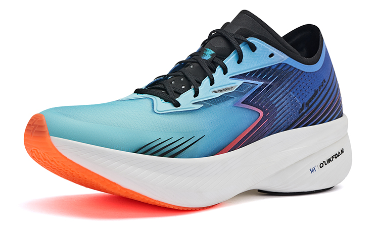 Lookbook 361度飛燃ST晨曦暮雨 男款2022年夏季男競速跑鞋  釉瓷綠/暮光藍 572222222-8