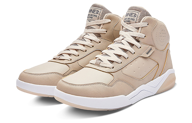 Shop 361° 冬季征程 加絨 保暖 耐磨防滑 高筒 冬季加棉板鞋 男款 淺骨色