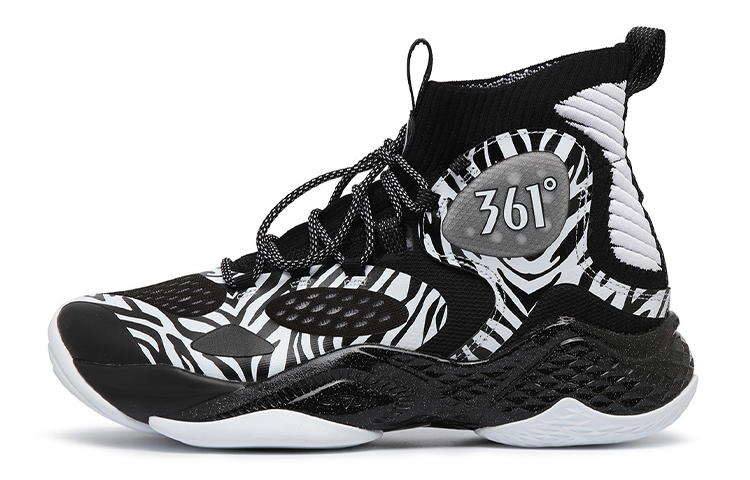 361° High-Top Basketball 'Black White' 572011111-3