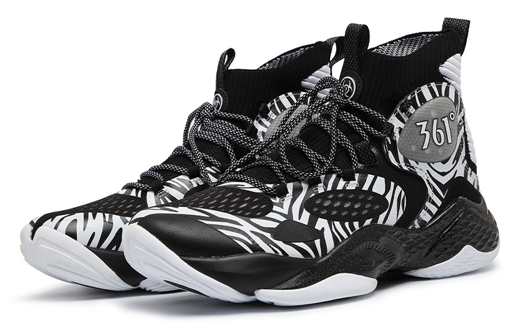 Order 361° High-Top Basketball 'Black White' 572011111-3