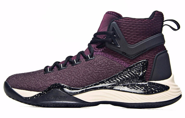 361° High-Top Basketball Shoes 'Black Purple' 671831101-3