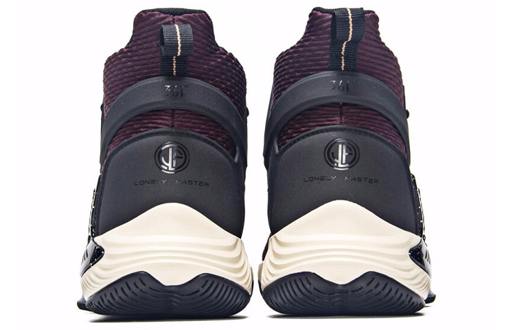 Lookbook 361° High-Top Basketball Shoes 'Black Purple' 671831101-3