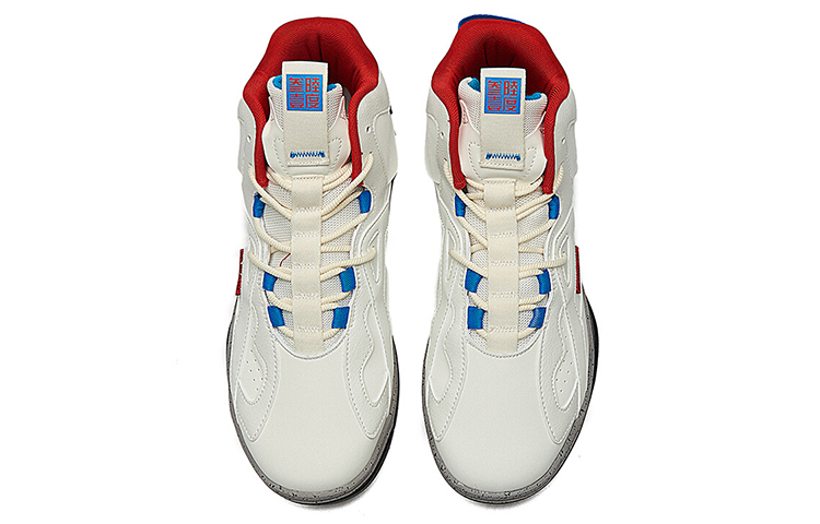 Order 361°ハイカットバスケットシューズ 白/青 672031114-1