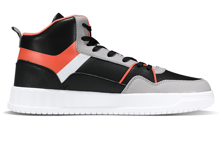 Order 361°高帮休闲皮革运动鞋“黑灰” 672036625-5