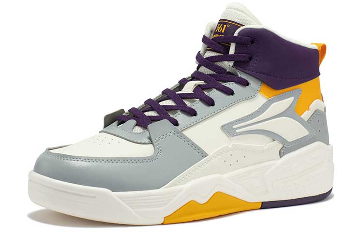 Order 361° Sepatu High-Top Skateboard 'Yuang Yang Putih Abu Kuning' 672236601-10