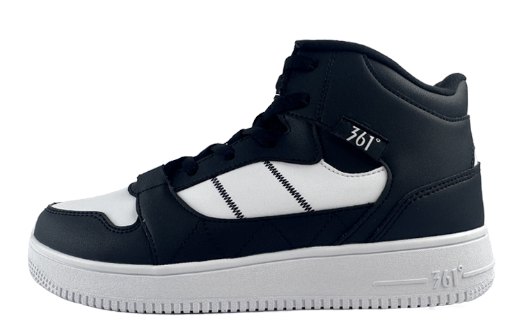 361° High-Top Sneaker 'Black and White Fleece' 672146612B-3