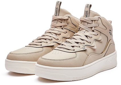 361° 加絨 休閒 耐磨 高幫 板鞋 男款 淺骨色 Shop 361° 加絨 休閒 耐磨 高幫 板鞋 男款 淺骨色