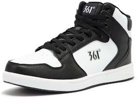 361° 舒適保暖 加毛 防滑耐磨 高筒 板鞋 男款 白黑 Lookbook 361° 舒適保暖 加毛 防滑耐磨 高筒 板鞋 男款 白黑