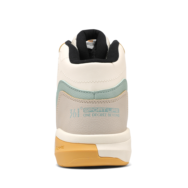 Lookbook 361° 冬季征途 加絨 保暖 防滑減震耐磨 高筒 板鞋 男款 小麥褐