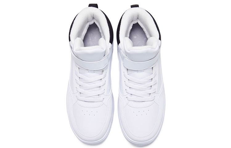 Lookbook 361° 加絨版 防滑耐磨輕便保暖 高筒 板鞋 白黑