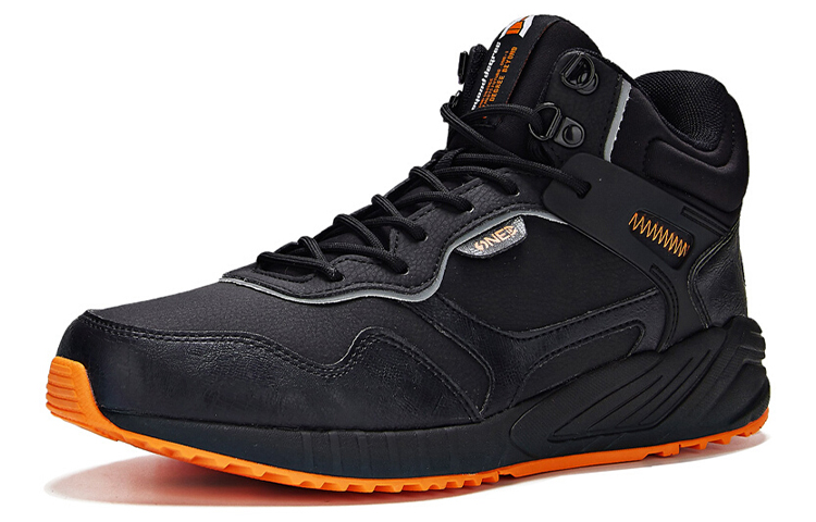 Order 361°ハイカットスニーカー 黒/オレンジ 571946732B-4