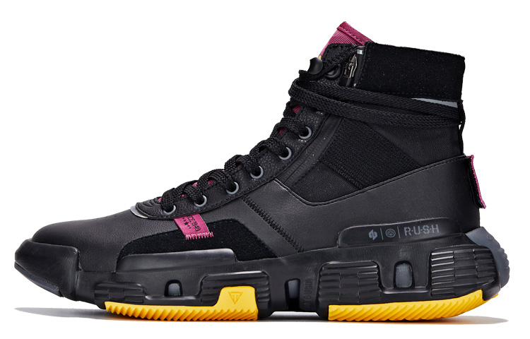 361° High-Top Sneaker 'Black Yellow' 671941107B-4