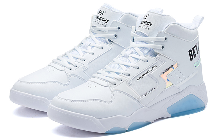 Order 361°ハイカットスニーカー 白/青 672046603B-4