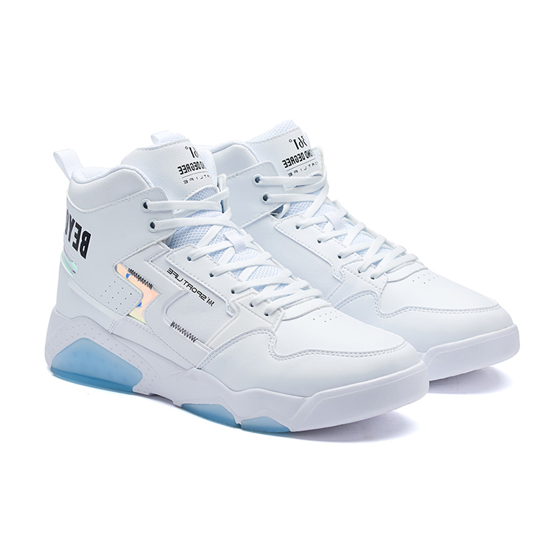 Lookbook 361°ハイカットスニーカー 白/青 672046603B-4