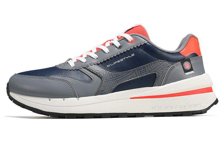 361° Leather Sneakers Low 'Grey Blue Orange' 672146763F-1