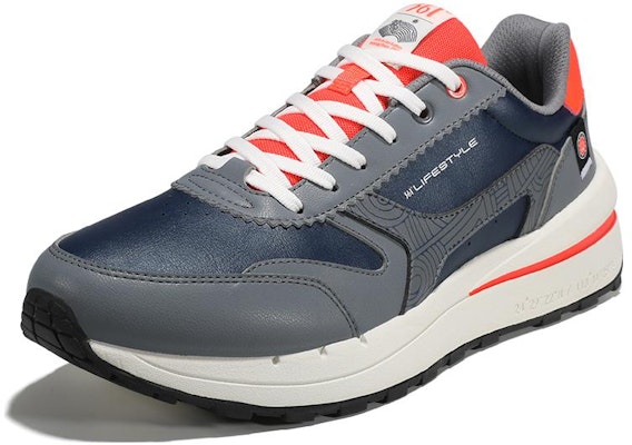 361° 低帮休闲皮质运动鞋 '灰蓝橙' 672146763F-1 Order 361° 低帮休闲皮质运动鞋 '灰蓝橙' 672146763F-1