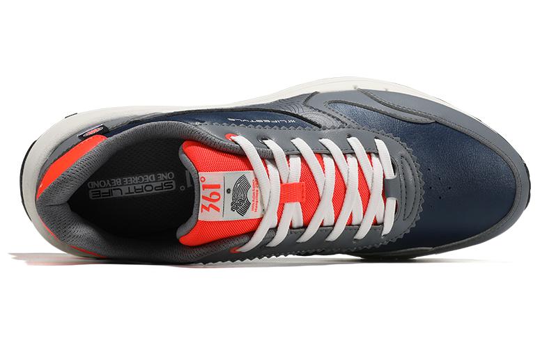 Lookbook 361° 低帮休闲皮质运动鞋 '灰蓝橙' 672146763F-1