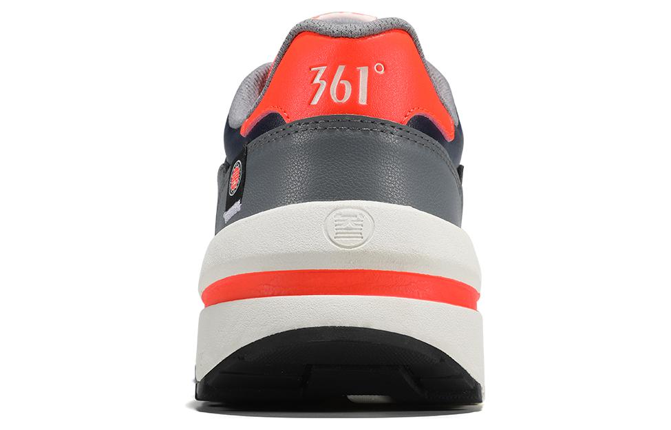 Shop 361° 低帮休闲皮质运动鞋 '灰蓝橙' 672146763F-1