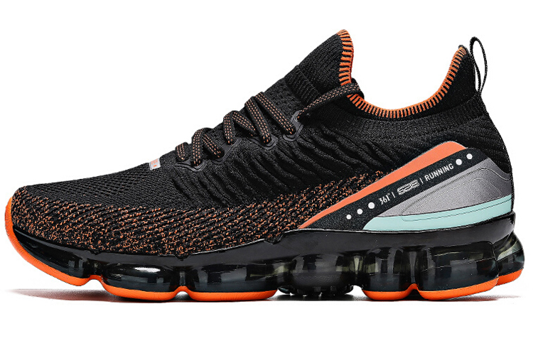 361° Lightweight Cushioned Low-Top Running Shoe 'Black Orange' 672012240-4