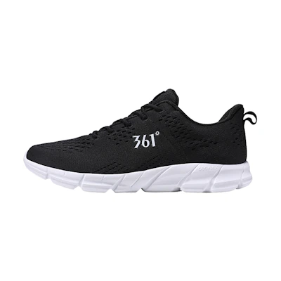 361° Low-Top Running Shoes 'Black CMFT Shock-Absorbing Lightweight'