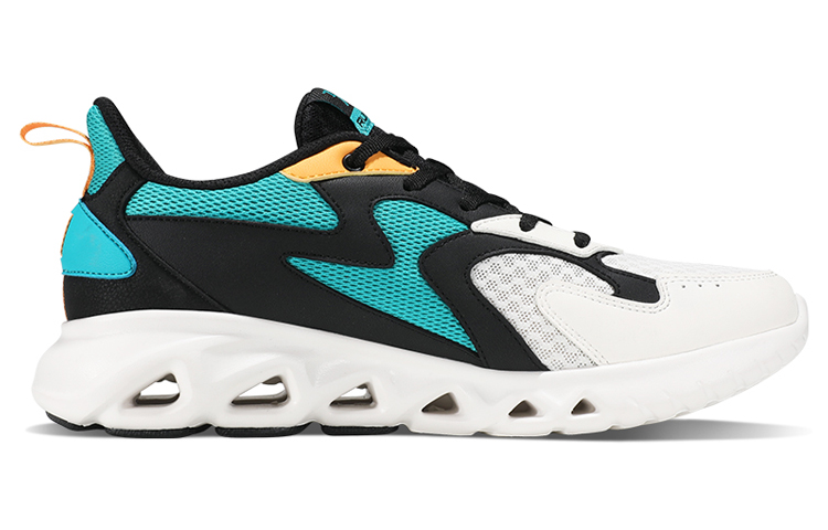 Order 361° 舒適 減震透氣 低幫 跑步鞋 男款 白黑