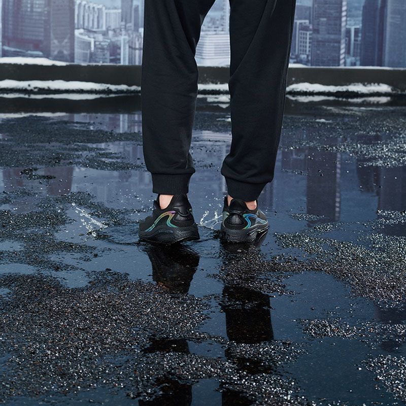 Cheap 361° 雨屏 加毛舒適耐磨 保暖 低筒 跑步鞋 男款 曜石黑
