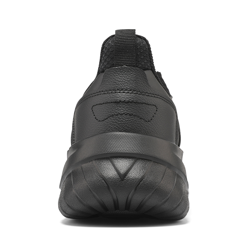 Shop 361° 皮革面料 加絨 防滑輕便保暖 低筒 運動鞋 男款 炫石黑