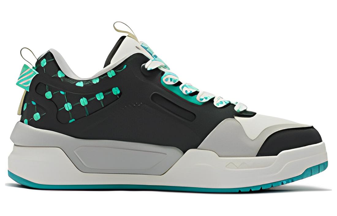 Order Sepatu Skate 361° Low Top 'Abu Hitam Hijau' 672316613-3