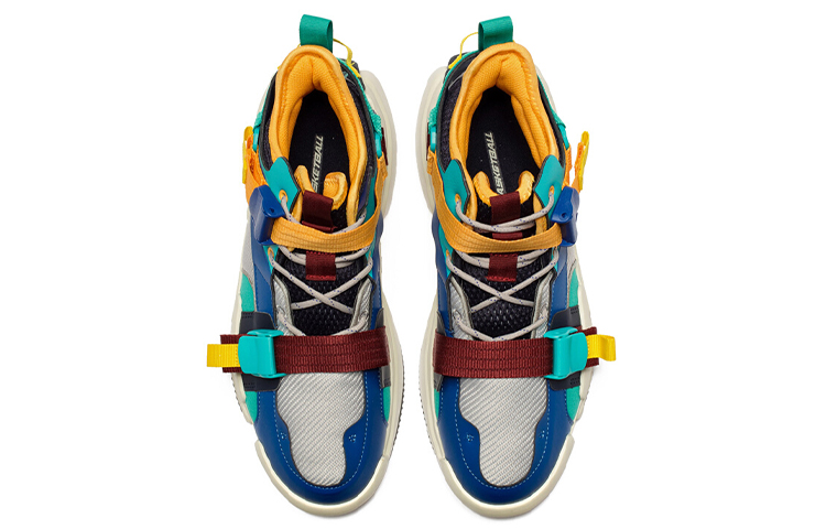 Order 361° 防滑耐磨 時尚中筒運動休閒鞋 灰藍