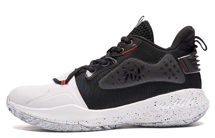 361° Mid-Top Basketball Sneakers 'White Black' 672031103-1